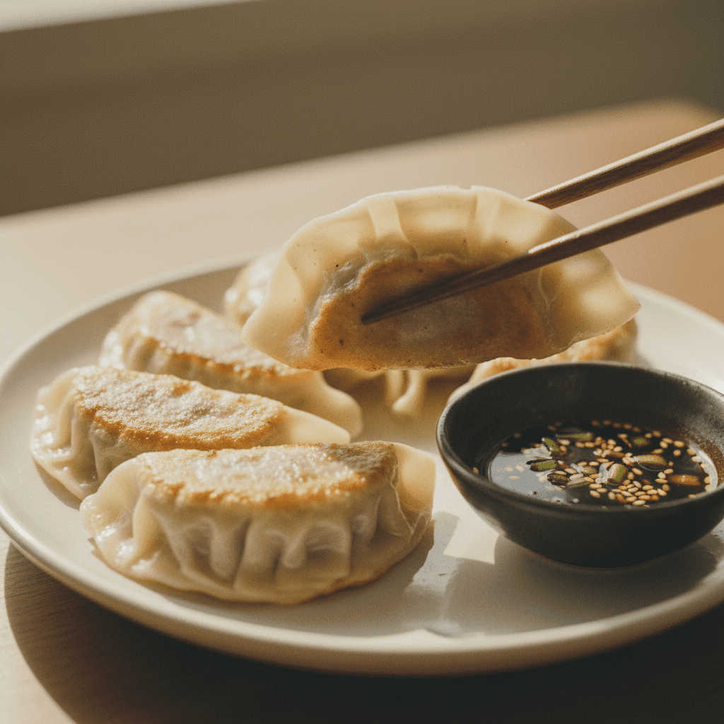 Handmade Korean dumplings