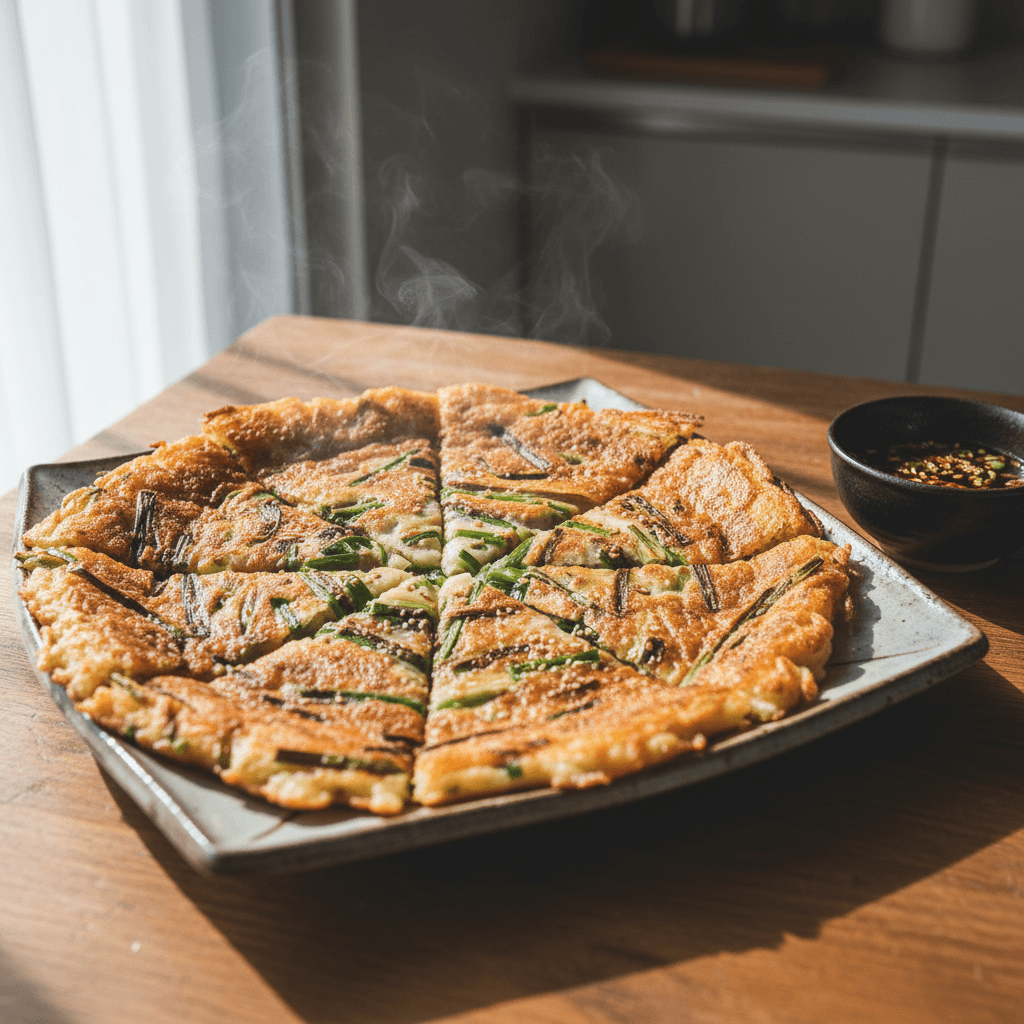 Crispy pajeon scallion pancake