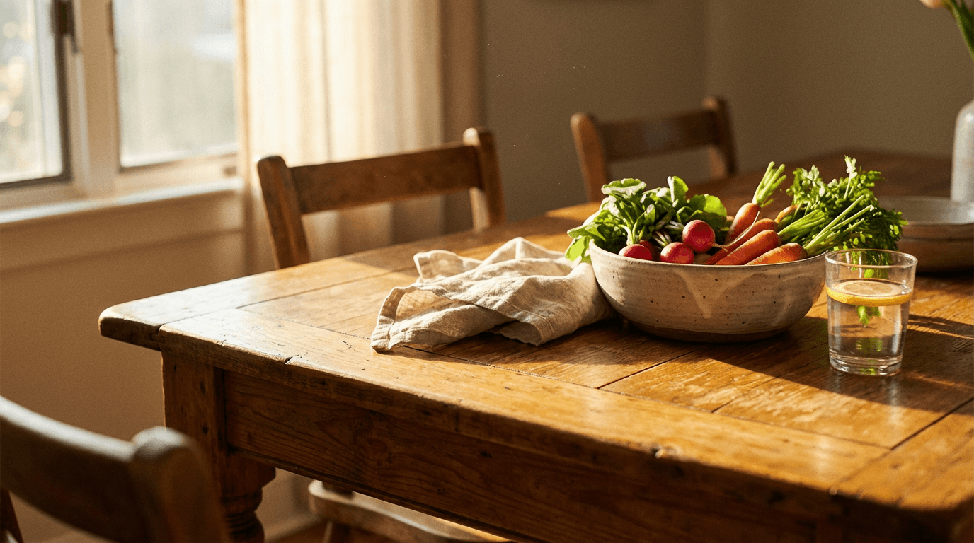 Family gathering around Korean dishes with kalbi and bibimbap
